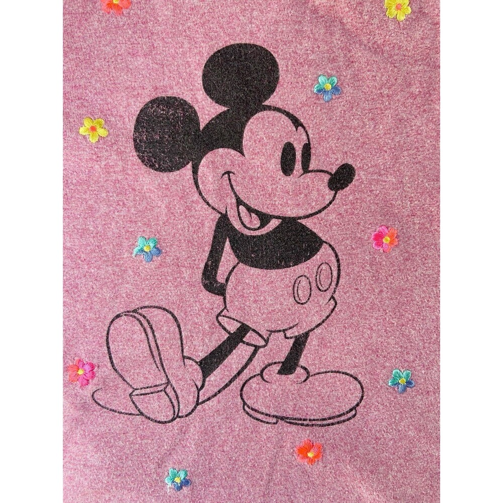 Gap Disney Kids Puff-Sleeve Graphic T-Shirt in Pink Heather Girls Size Small - Picture 3 of 10